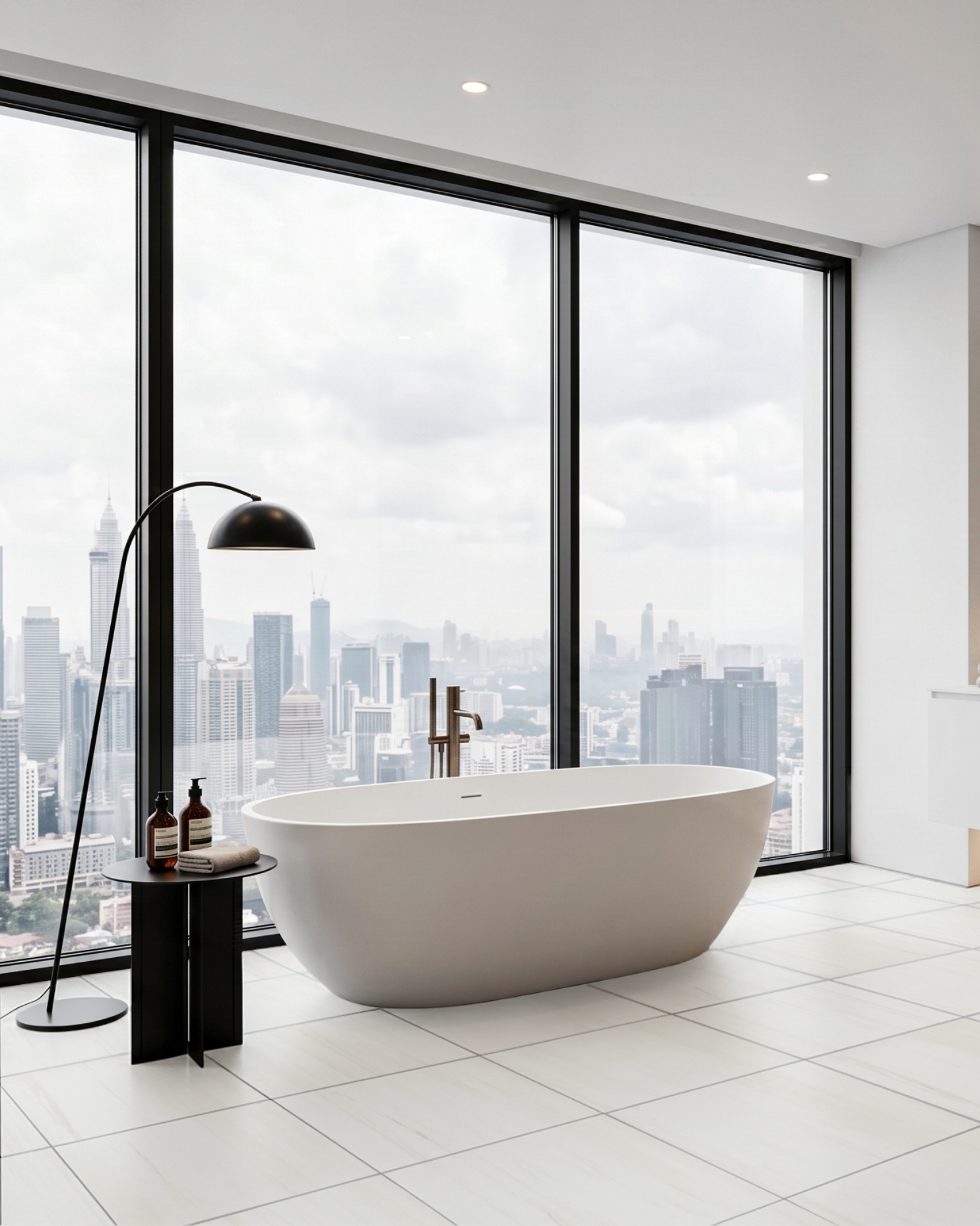 Dolomite Shower White Marble Bathroom Shower