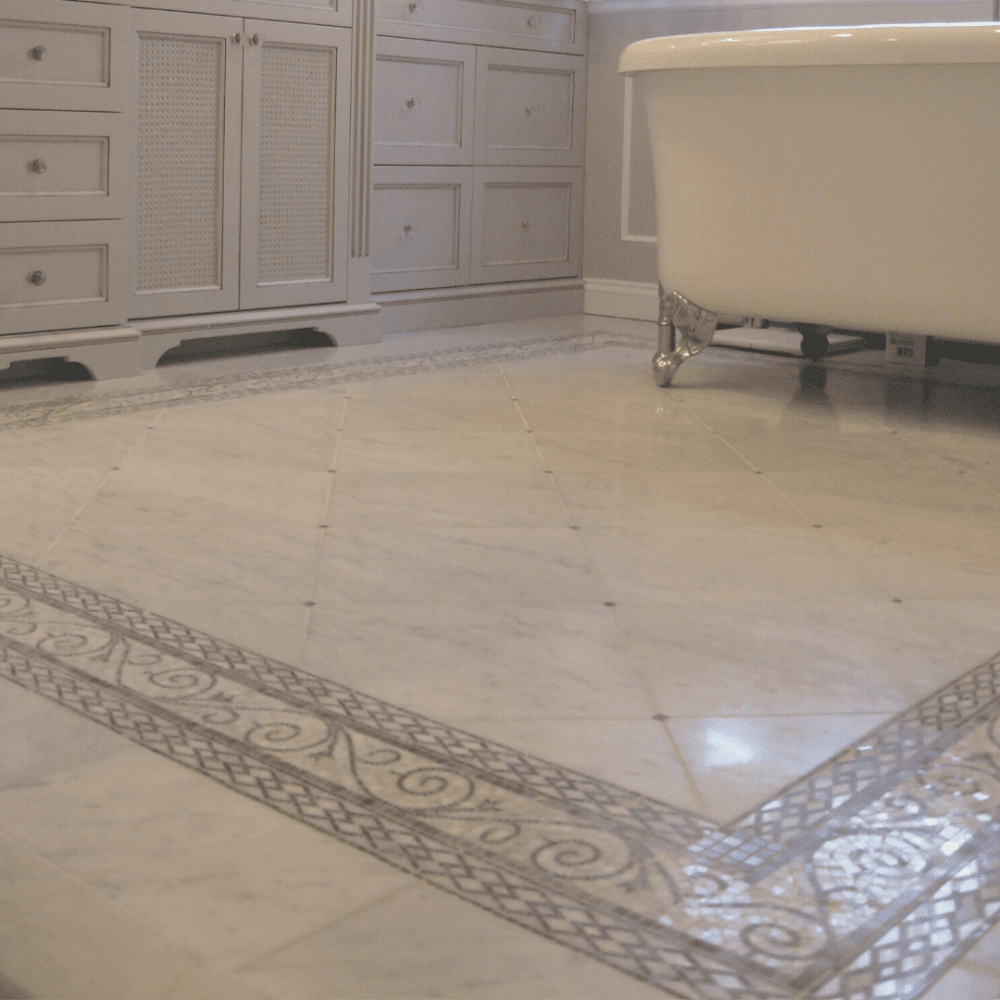 Trellis Border - Bianco Carrara & Bardiglio