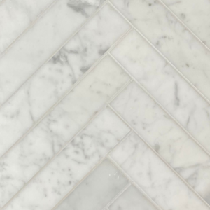Herringbone - Bianco Carrara Honed