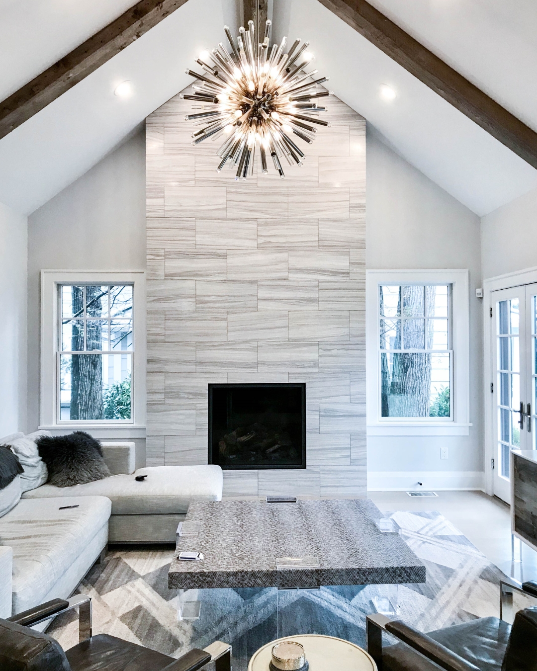 Nestos Living Room Gray Nestos Fireplace Luxury Living Room