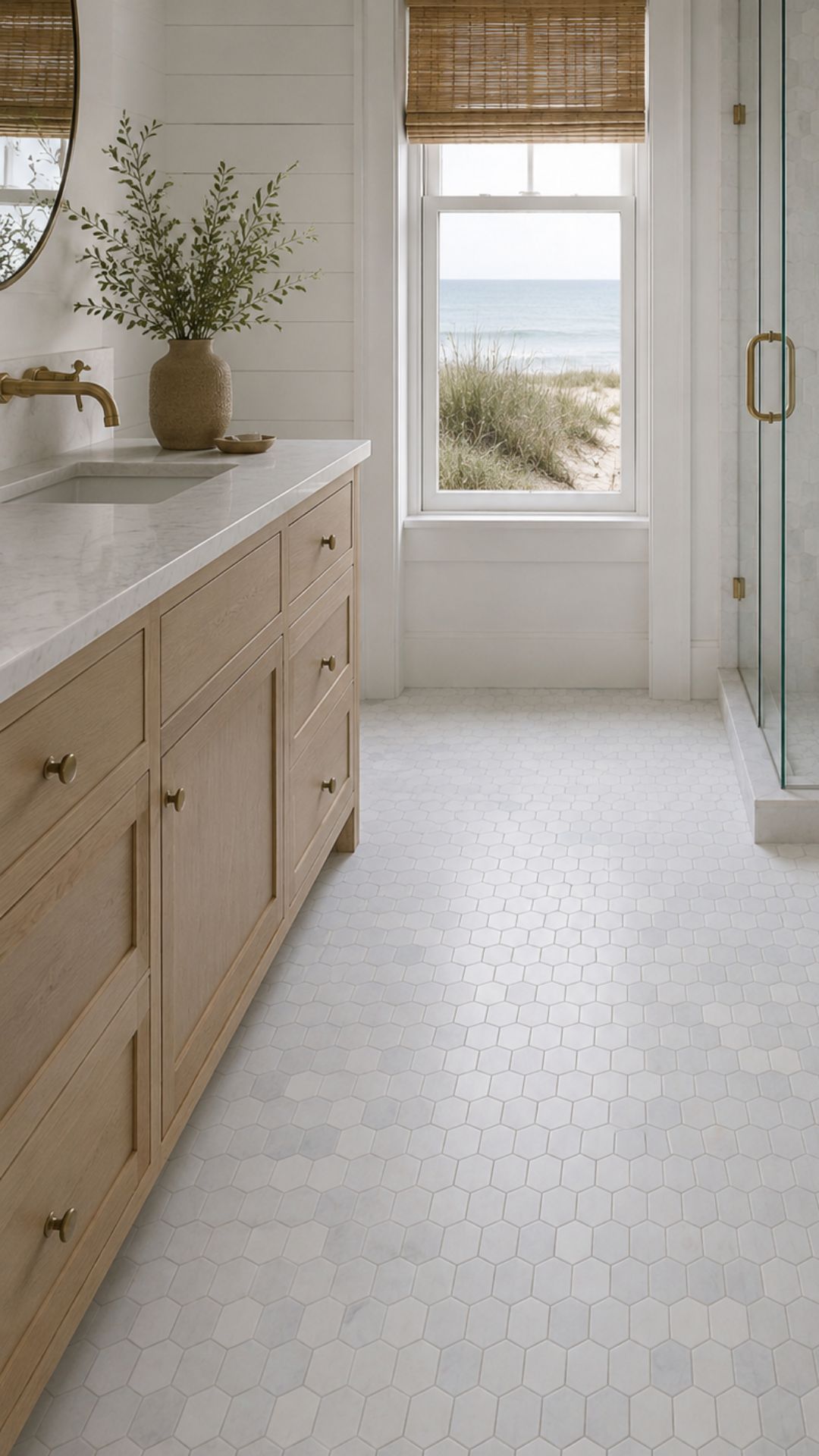 Adelaine Hexagon - Capri Blue - Polished