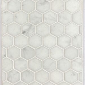 Hexagon 1" - Bianco Carrara Polished