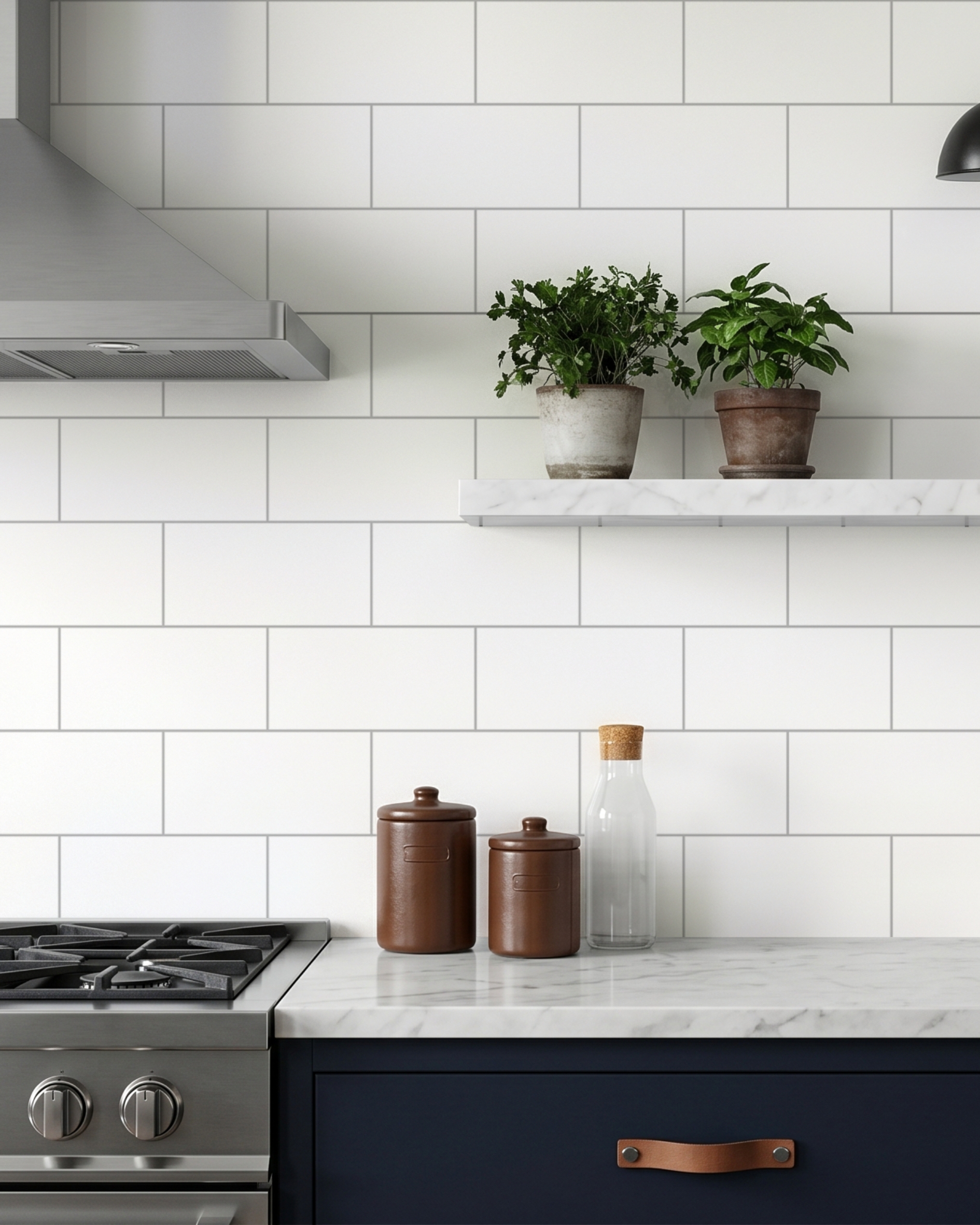 Glass thassos white luxury kitchen white marble