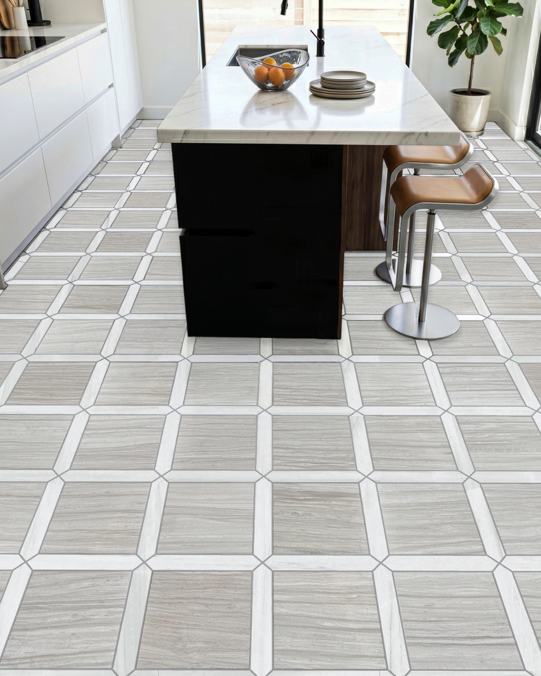 Nestos Marble Kitchen Luxury Modern Kitchen Interior Design Marble Floor Gray Marble