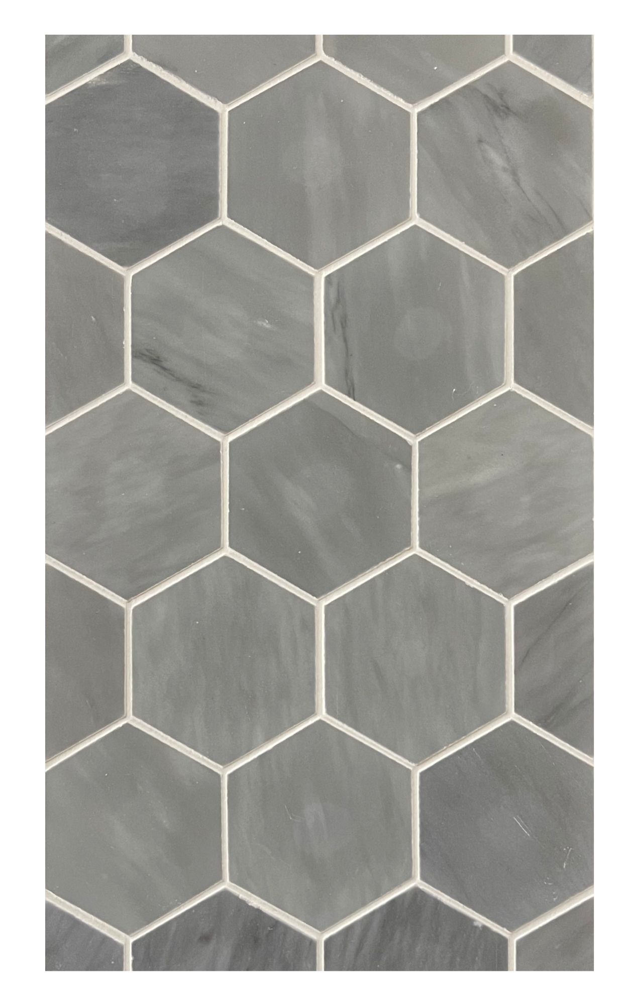 2" Hexagon - Bardiglio - Honed