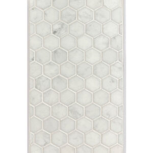 1" Hexagon Board - Bianco Carrara- Polished