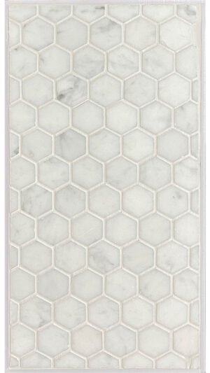 1" Hexagon Board - Bianco Carrara- Polished