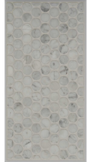 Penny Round Board - Bianco Carrara - Honed