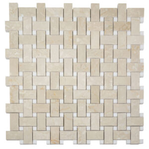 Botticino Thassos Basketweave