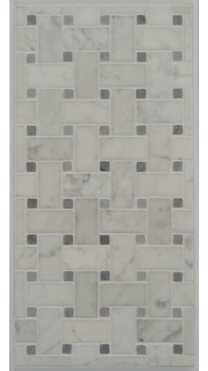 Basketweave Board - Carrara Bardiglio