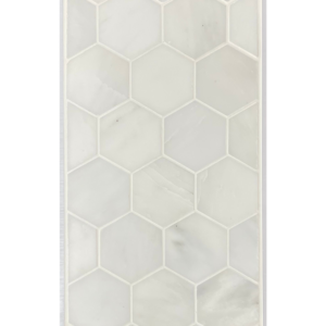 2" Hexagon Board - Dynasty White - Honed