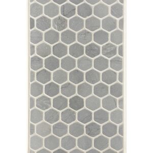 1" Hexagon Board - Bardiglio - Tumbled