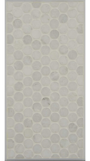 Penny Round Board -Ice White - Polished