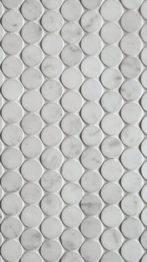 Penny Round - Bianco Carrara Honed
