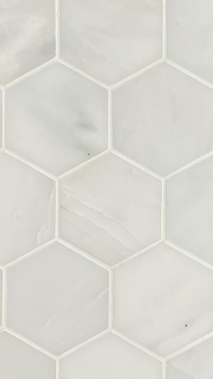 Hexagon 2" - Dynasty White Honed