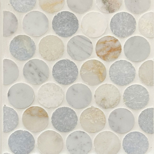 1" Dots - Azul Cielo | Carrara | Calacatta