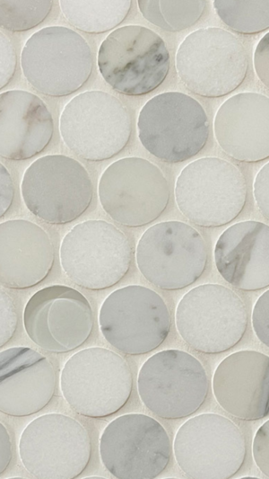 1" Dots - Bianco Carrara | White Glass Statuary | Statuary