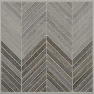 Blue Velvet Chevron Board - Polished (top) Sandblasted/Lightly Brushed (bottom)