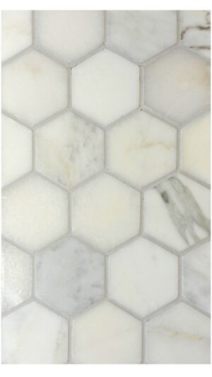 2" Hexagon - Calacatta Oliva - Polished/Honed