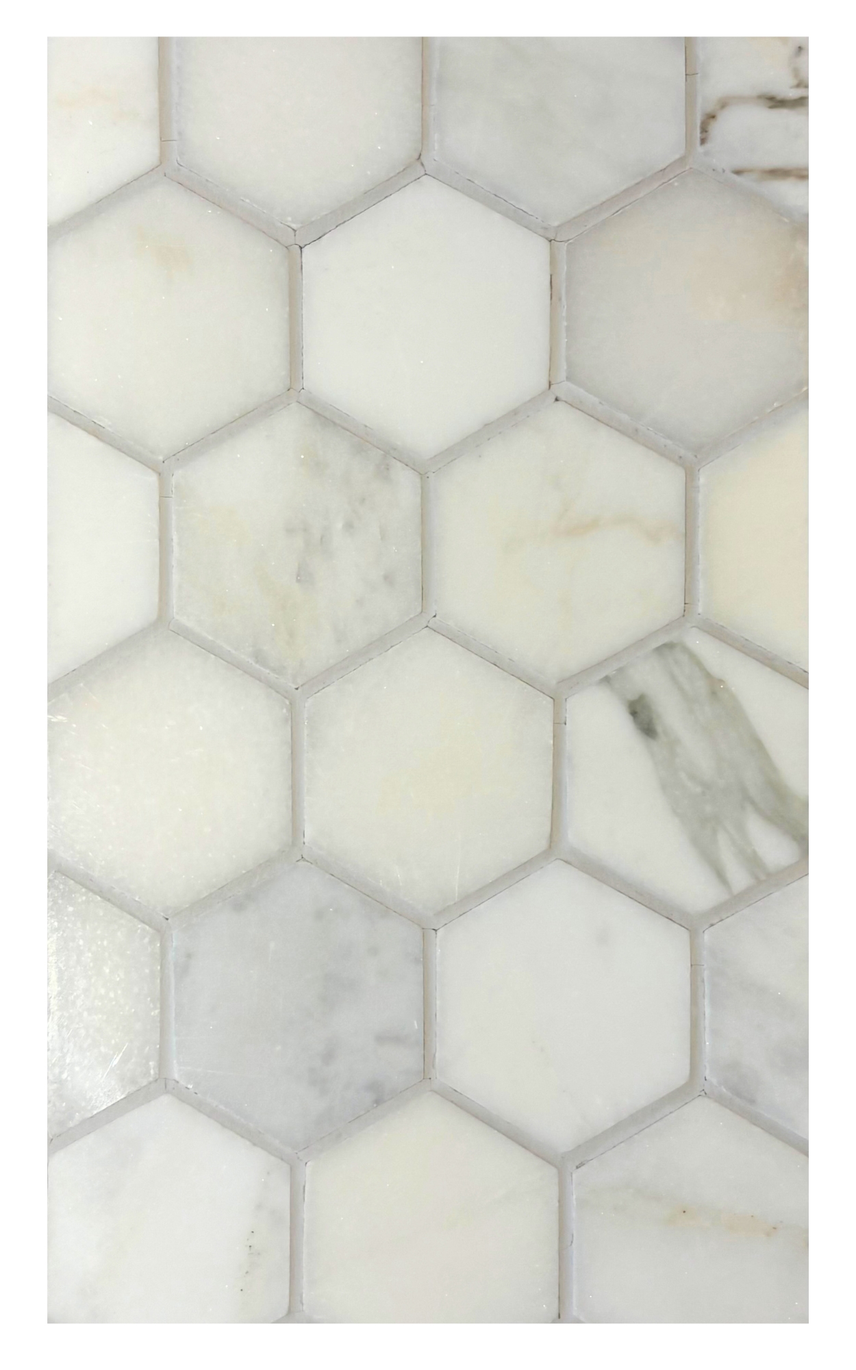 2" Hexagon - Calacatta Oliva - Polished/Honed