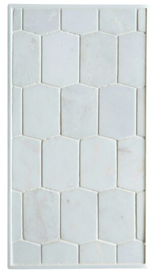 Adelaine Hexagon - Ice White - Polished