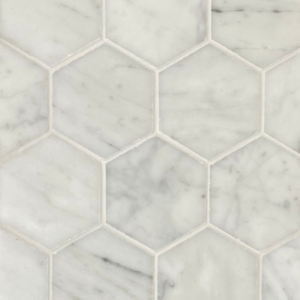 Hexagon 2" - Bianco Carrara - Honed
