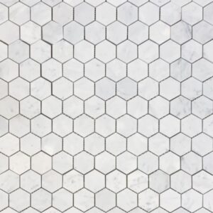 Hexagon 2" - Bianco Carrara - Honed