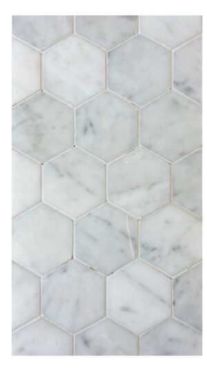 2" Hexagon - Bianco Carrara - Honed