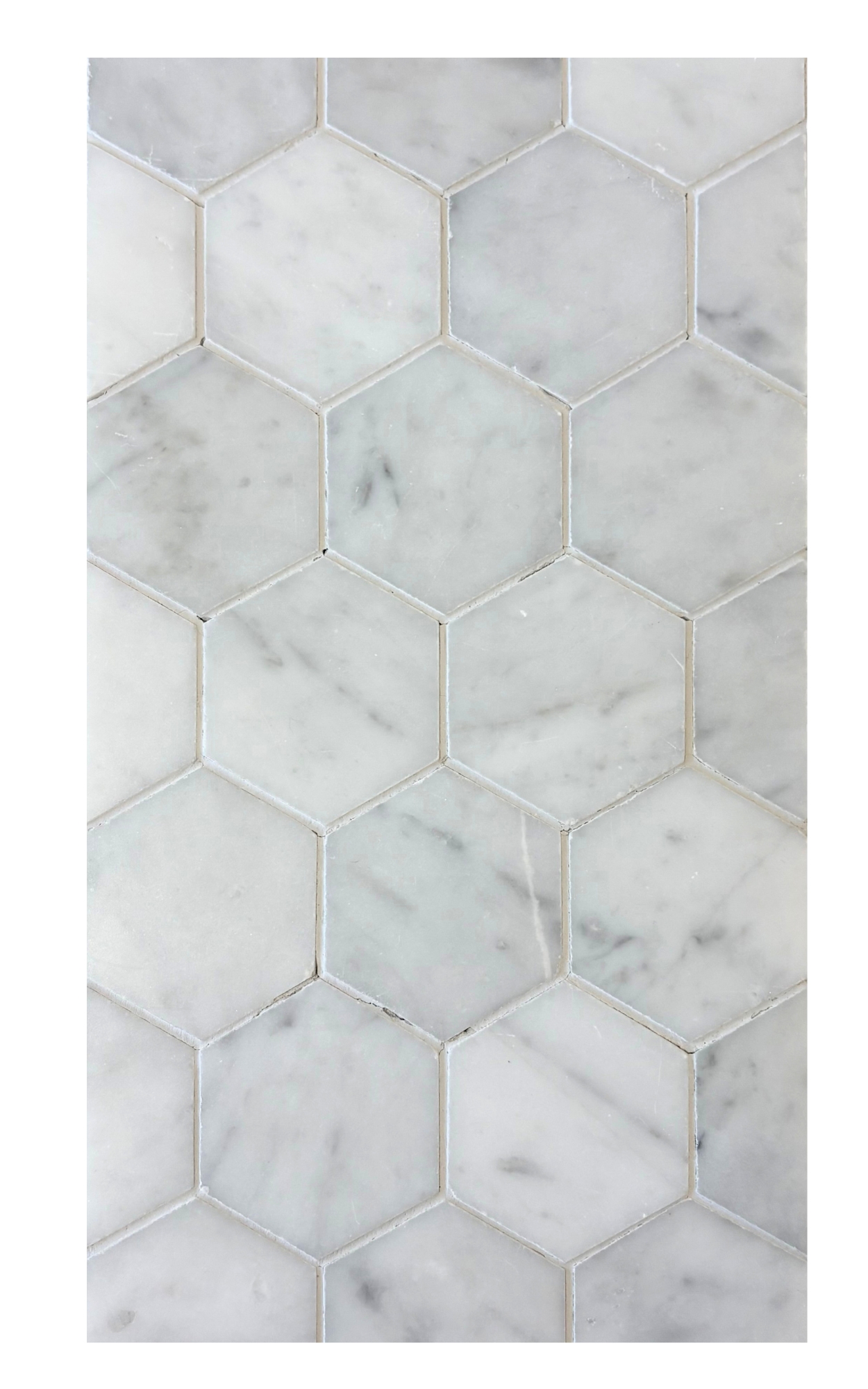 2" Hexagon - Bianco Carrara - Honed