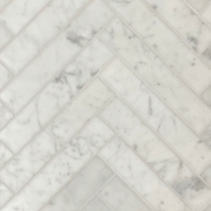 Bianco Carrara Herringbone Board - Honed