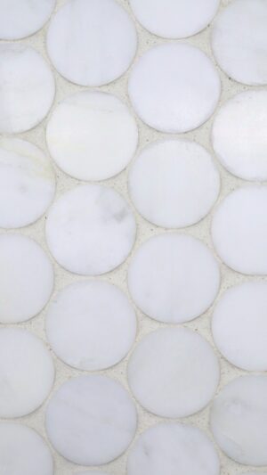 2” Dots - Dynasty White Honed