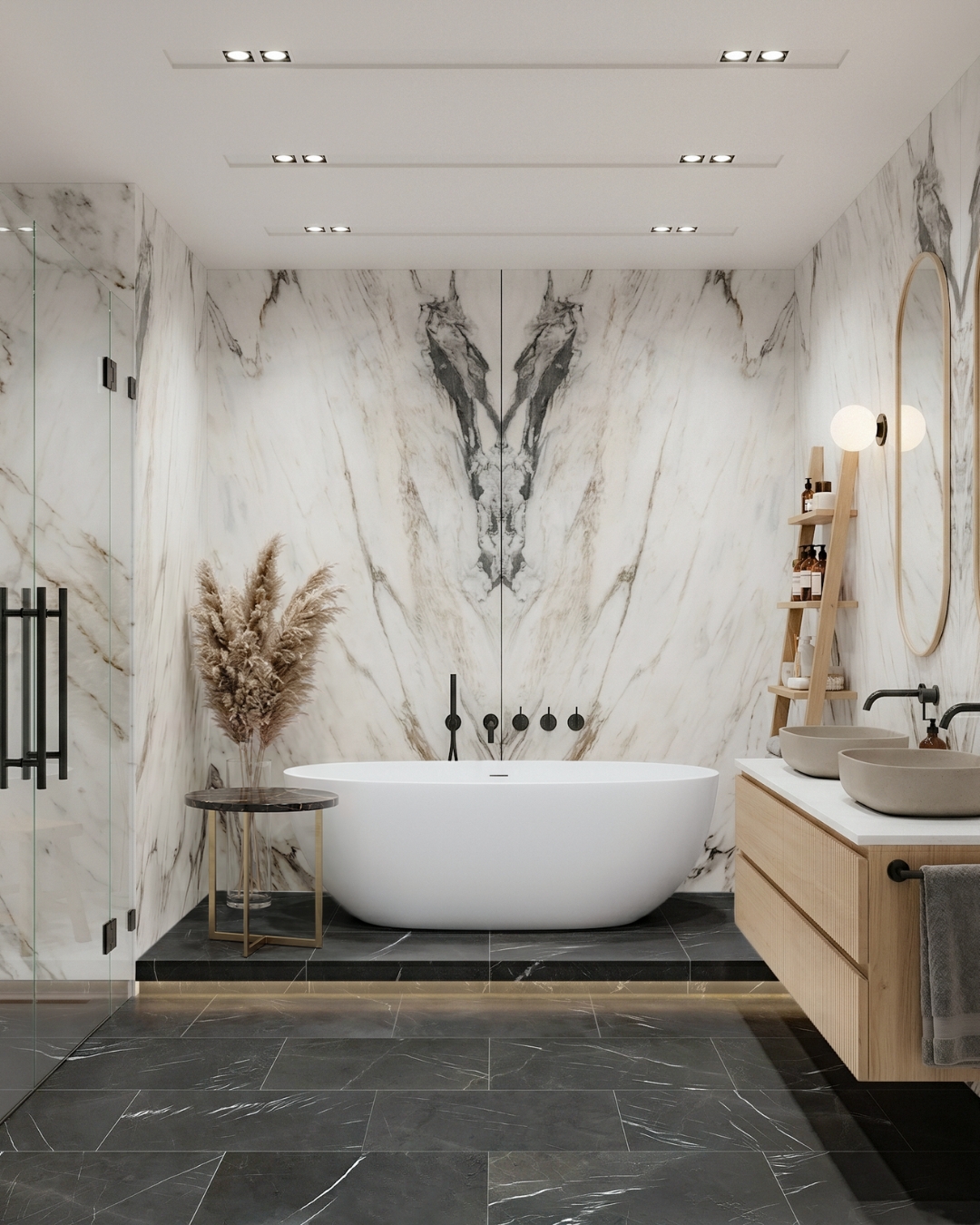 Imperial Danby Bathroom Luxury Bathroom White Marble Tile