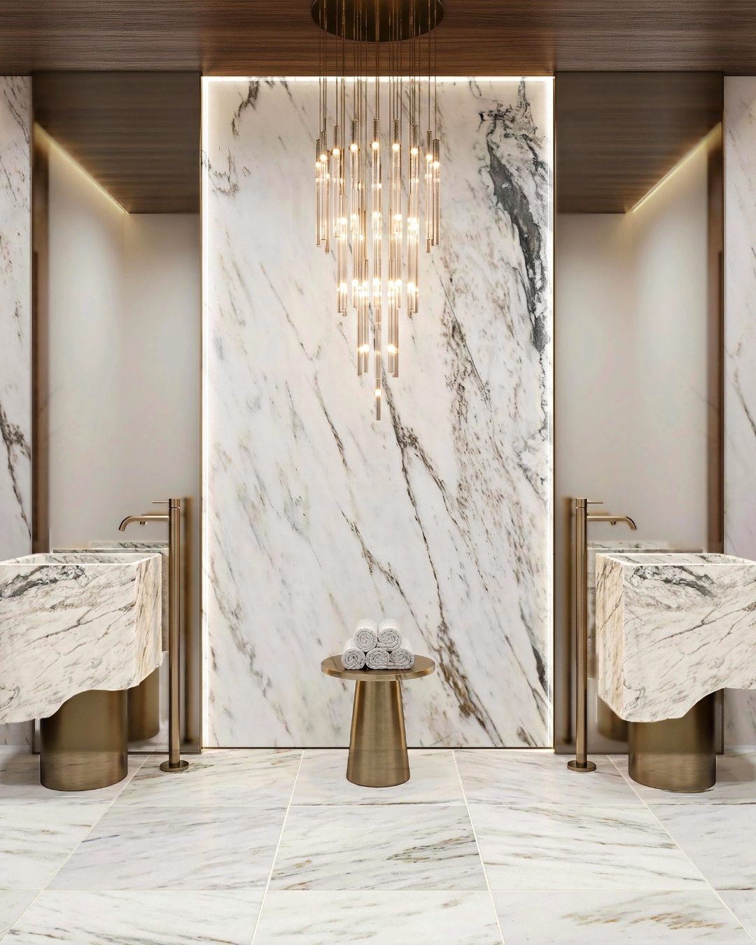 Imperial Danby Bathroom Luxury Bathroom White Marble Tile