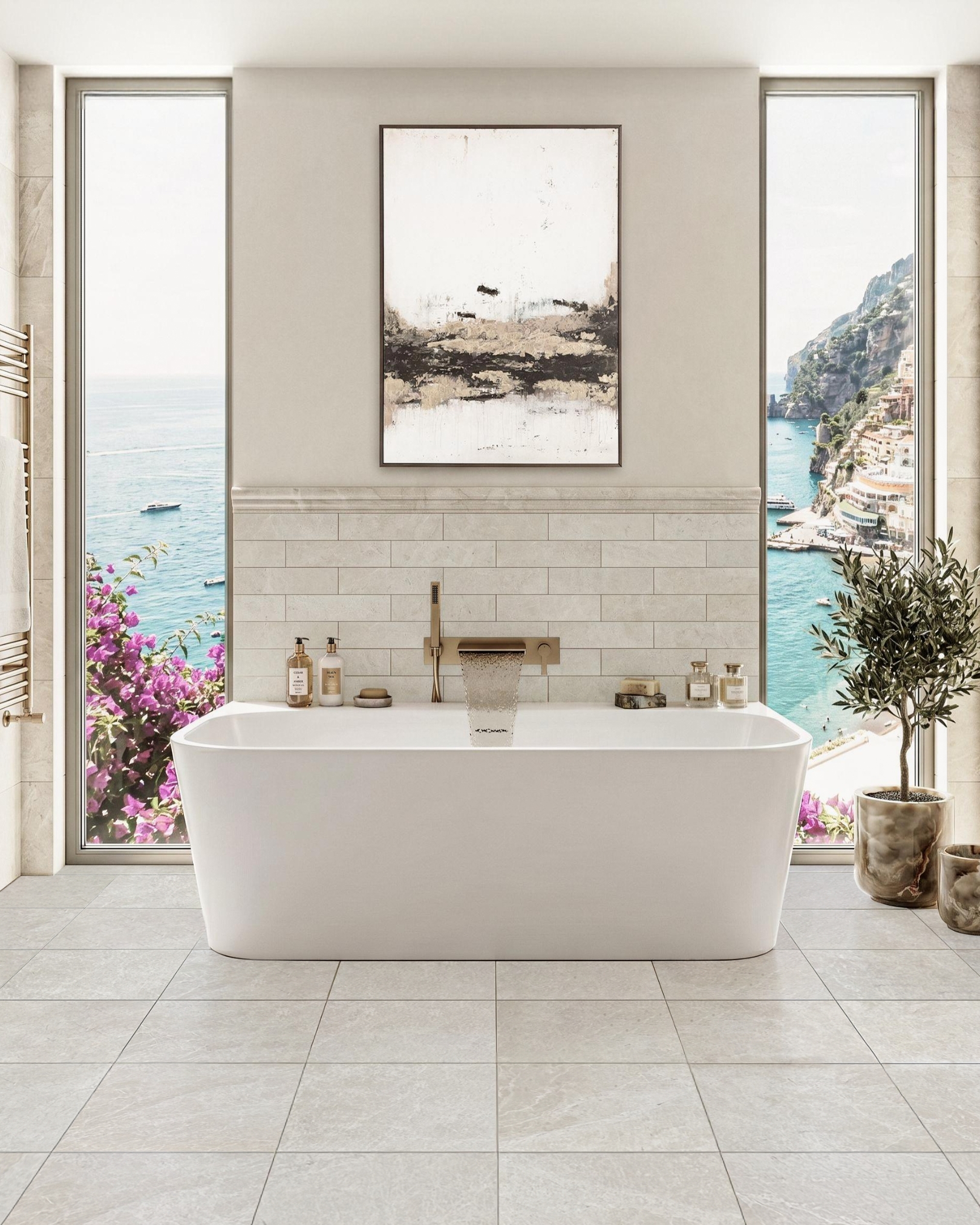 Vanilla ice Luxury backsplash bathroom