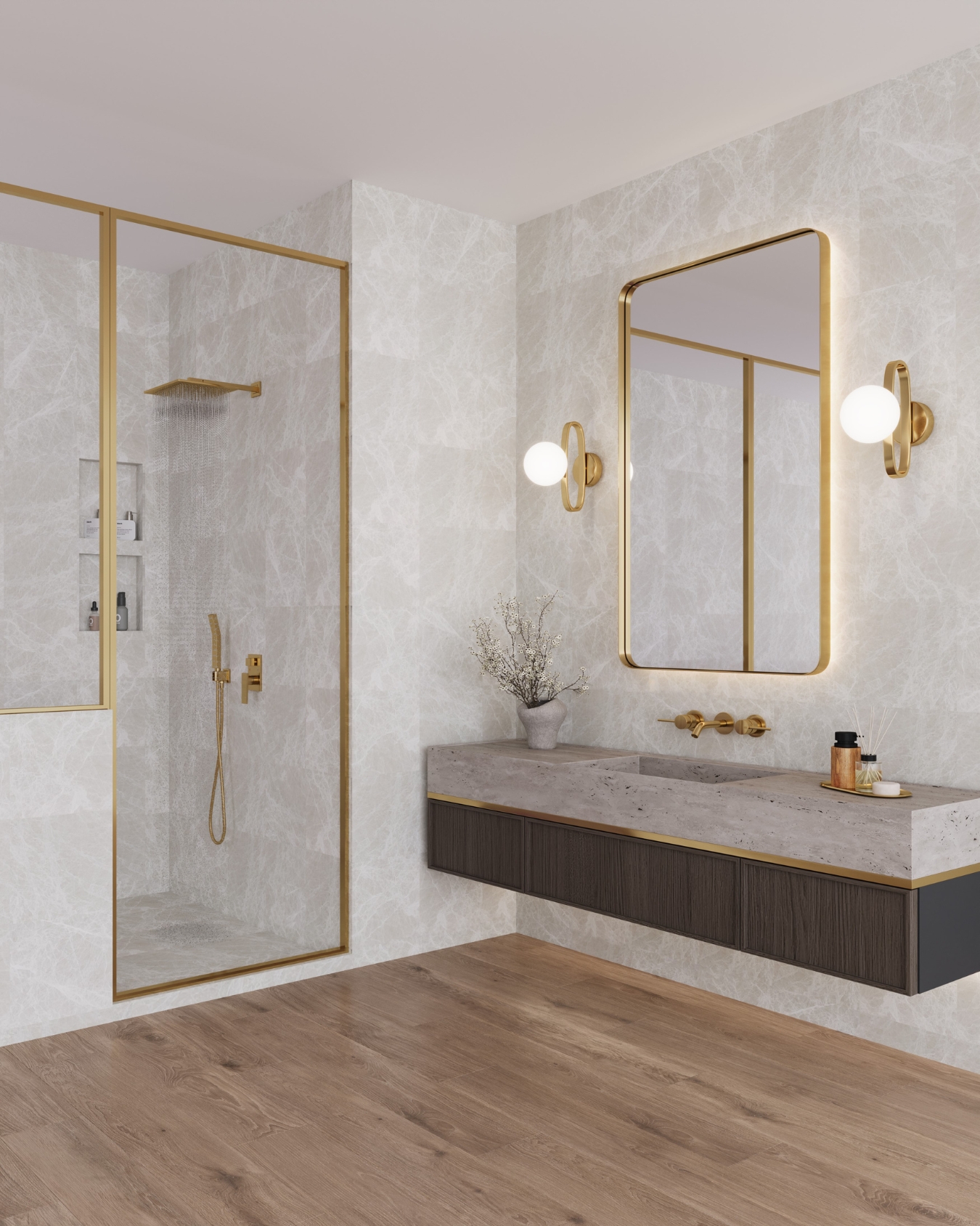 Spider Grey Luxury Bathroom Grey Stone