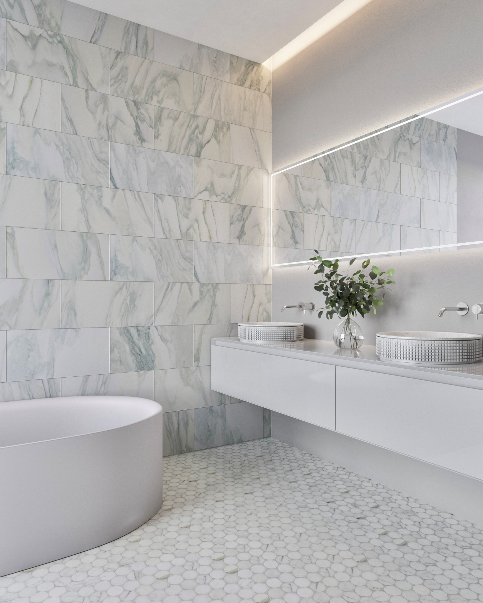 Calacatta Verde Bathroom Natural Stone Luxury New Jersey Marble Tile