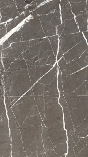 Moonar black marble with bold white veining and high contrast movement