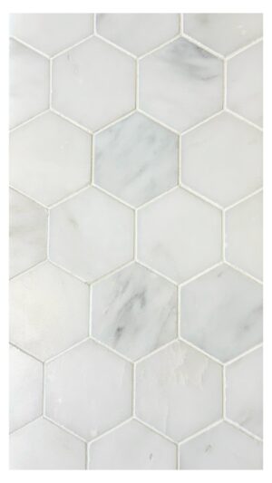 2” Hexagon - Dynasty White - Honed