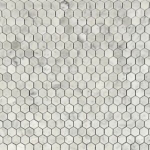 1" Hexagon - Bianco Carrara - Polished
