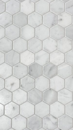 1" Hexagon - Bianco Carrara - Polished