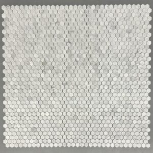 Polished 1" Hexagon - Bianco Carrara