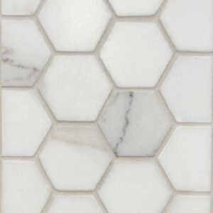 NEW! Calacatta Colorado - 2" Hexagon - Honed