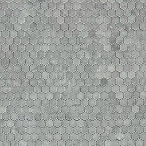 1" Hexagon - Bardiglio - Tumbled