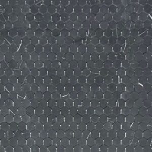 Nero Marquina - 1" Hexagon - Tumbled
