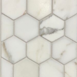 1" Hexagon - Calacatta Gold - Honed
