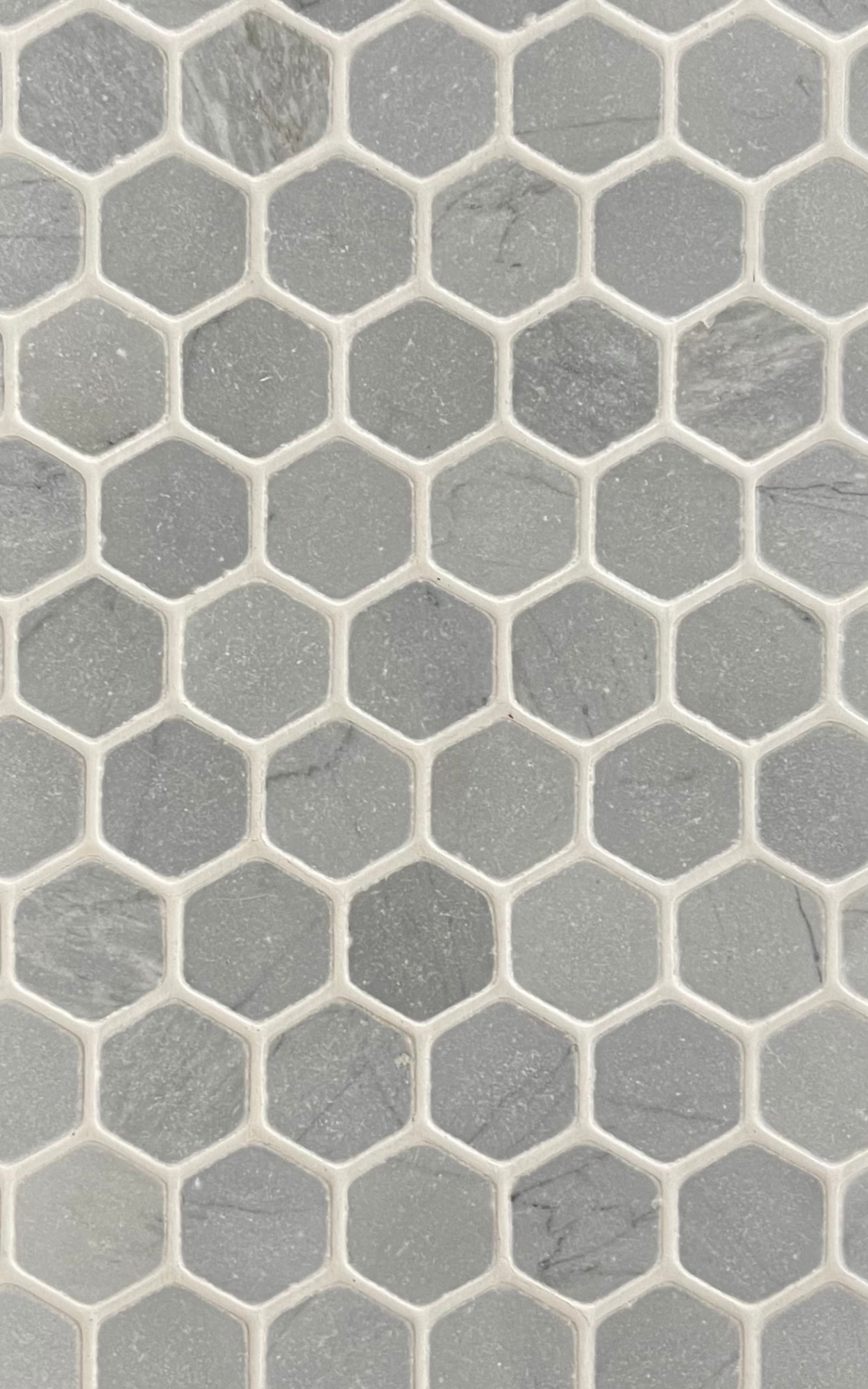 1" Hexagon - Bardiglio - Tumbled